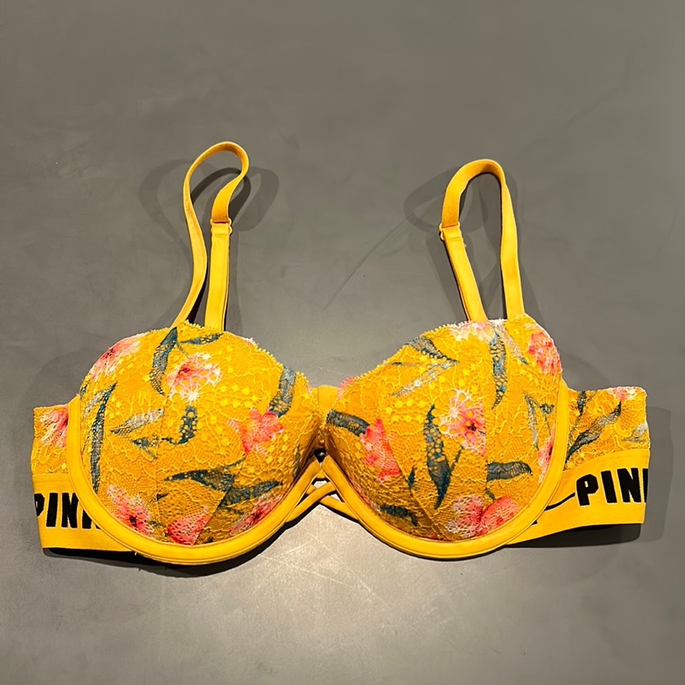 Victoria’s Secret PINK lace push-up bra, 34B